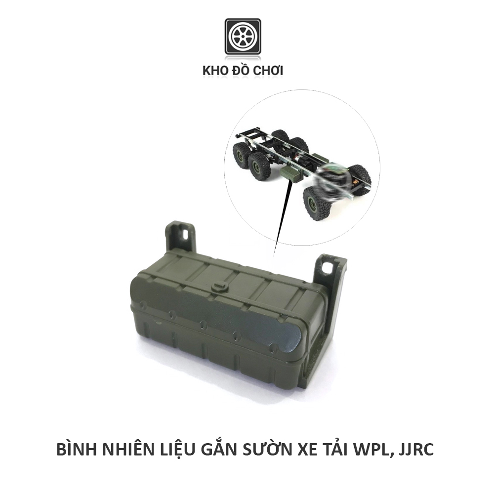Bình nhiên liệu gắn sườn xe tải WPL, JJRC tỉ lệ 1:16