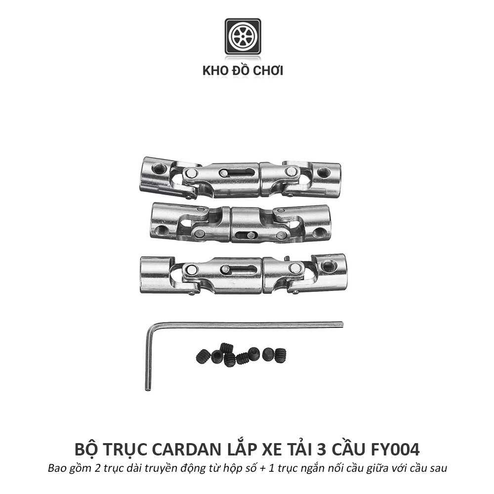 Bộ 3 trục cardan kim loại lắp cho xe tải 3 cầu FY004