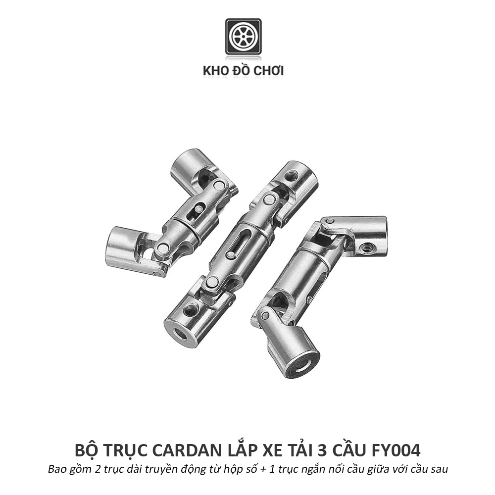 Bộ 3 trục cardan kim loại lắp cho xe tải 3 cầu FY004