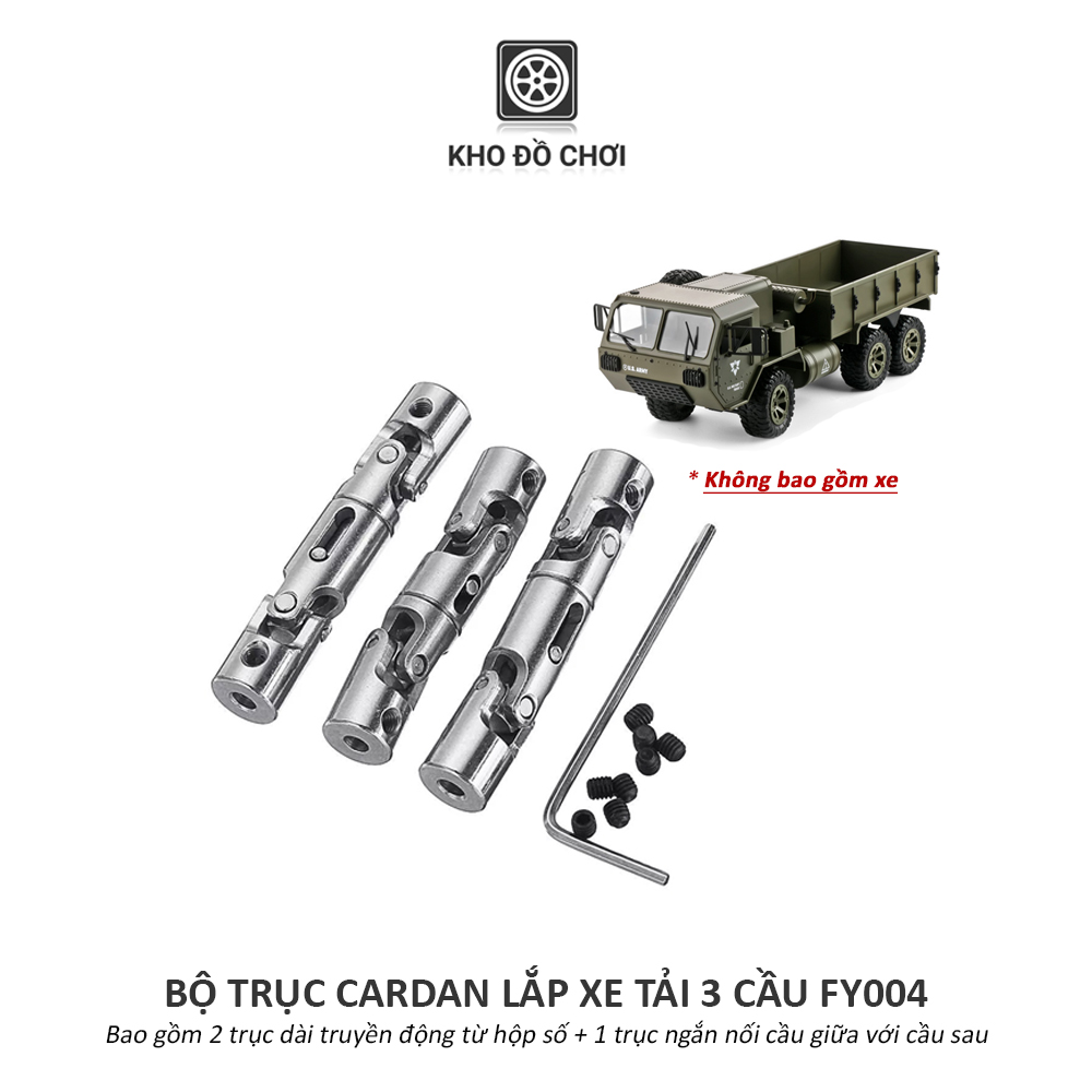 Bộ 3 trục cardan kim loại lắp cho xe tải 3 cầu FY004