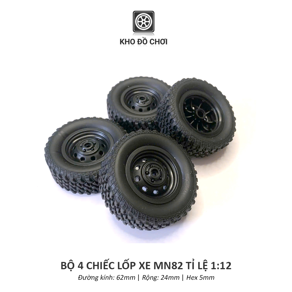 Bộ lốp xe nguyên bản của xe MN82 tỉ lệ 1:12 [62MM]