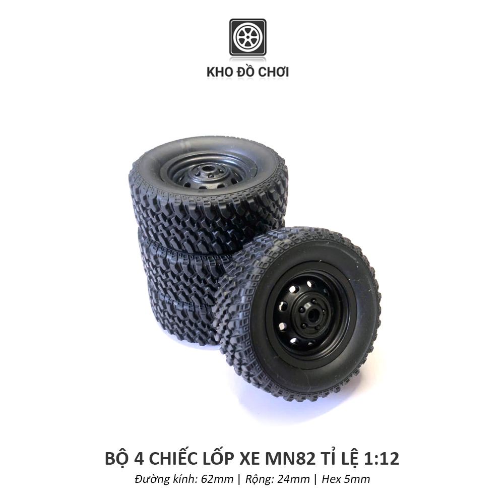 Bộ lốp xe nguyên bản của xe MN82 tỉ lệ 1:12 [62MM]