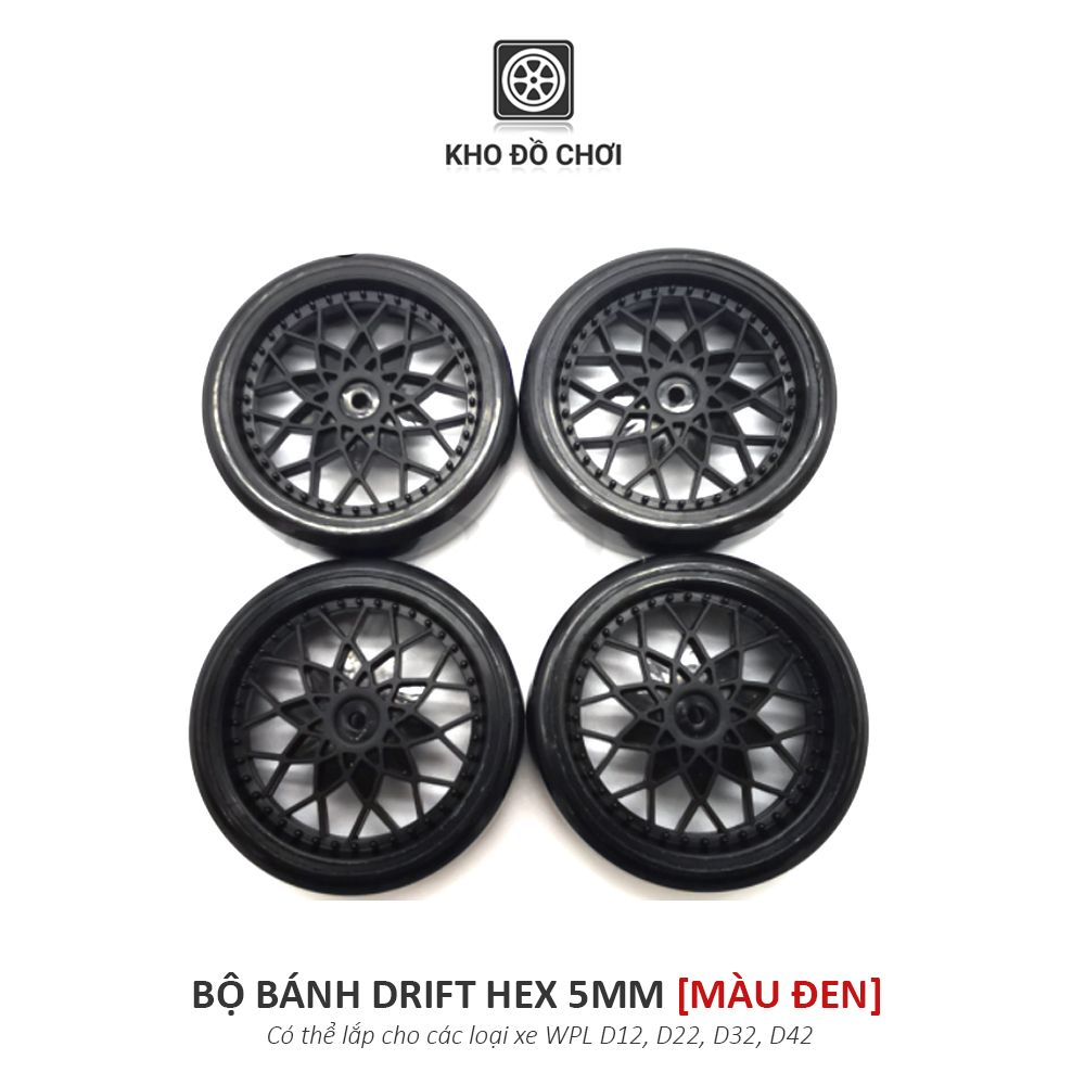 Bộ 4 chiếc bánh Drift lắp cho xe WPL D12 1:10 - Hex 5mm