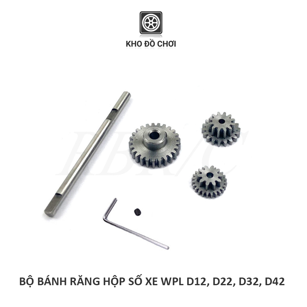 Bộ bánh răng kim loại nâng cấp hộp số xe WPL D12, D22, D32, D42 tỉ lệ 1:10