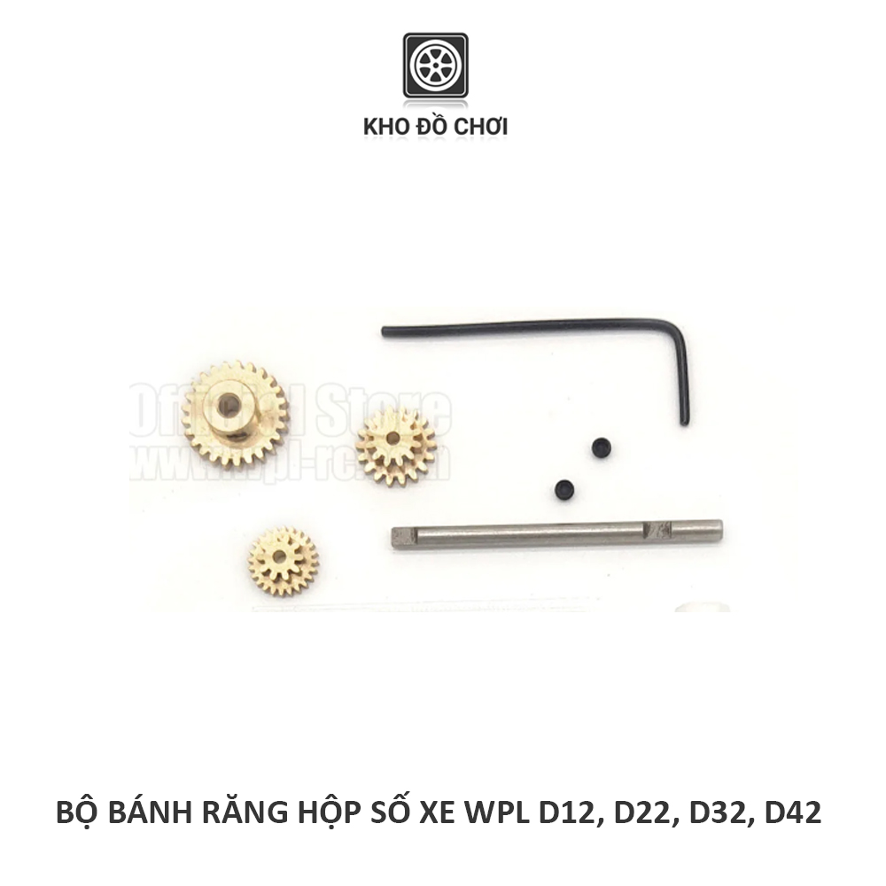 Bộ bánh răng kim loại nâng cấp hộp số xe WPL D12, D22, D32, D42 tỉ lệ 1:10