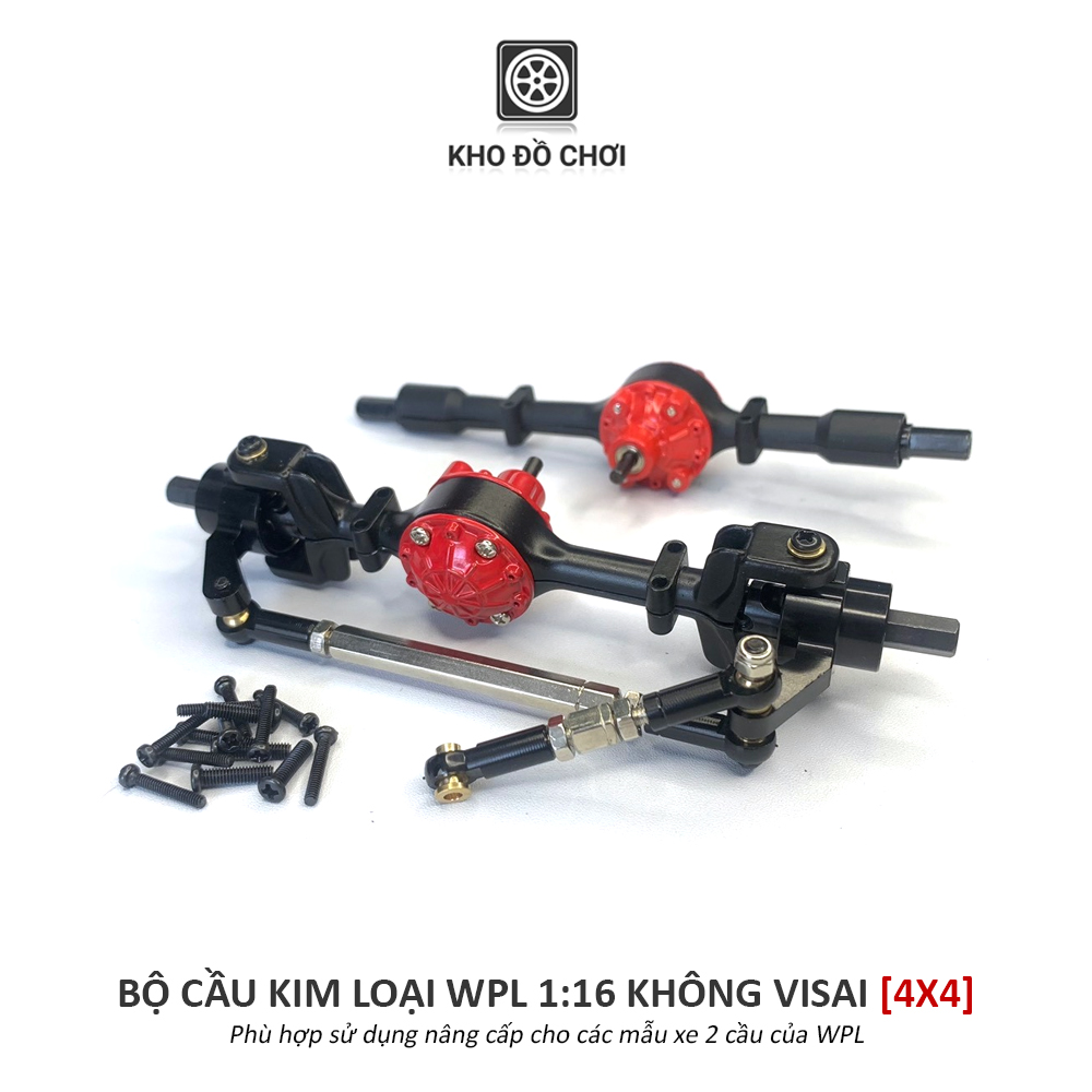 Bộ cầu kim loại không visai lắp xe WPL C24 tỉ lệ 1:16