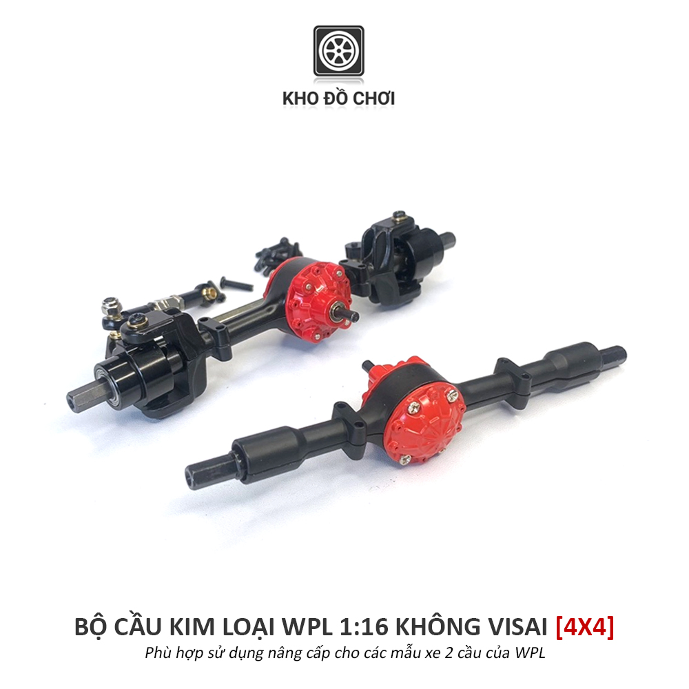 Bộ cầu kim loại không visai lắp xe WPL C24 tỉ lệ 1:16