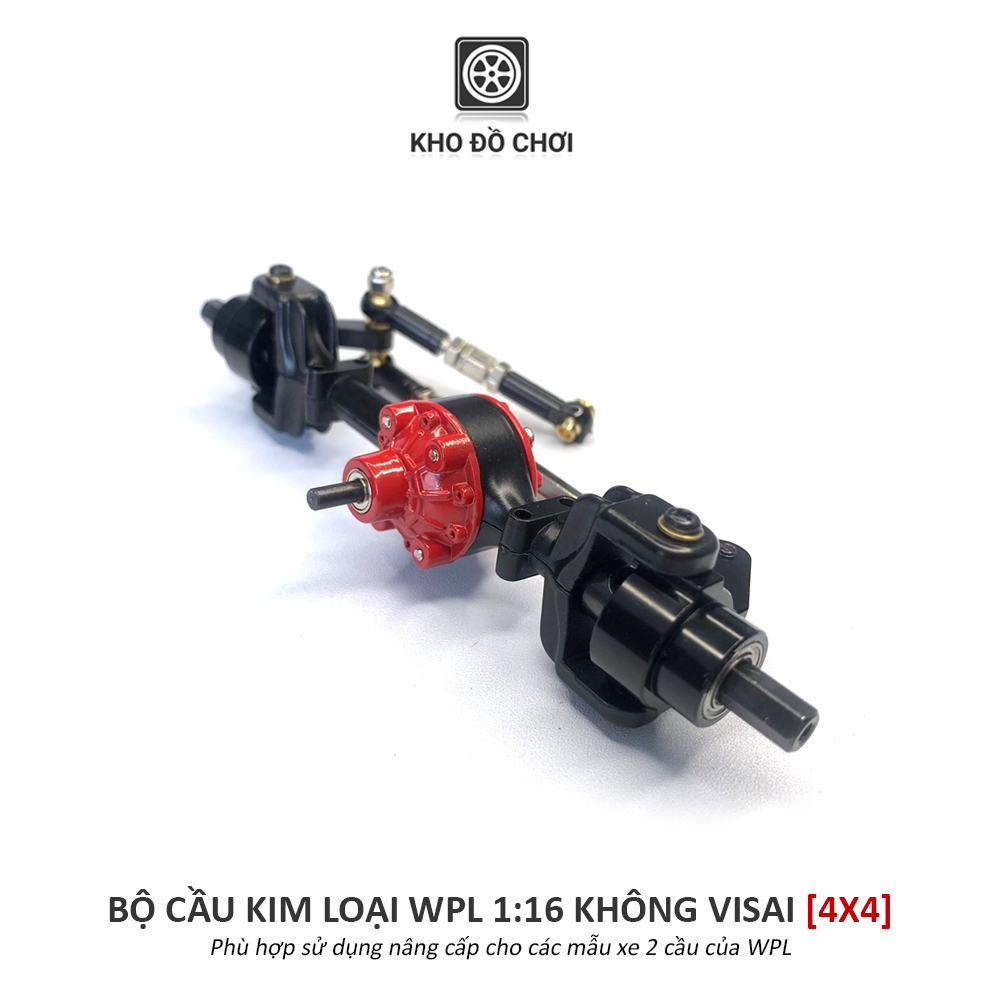 Bộ cầu kim loại không visai lắp xe WPL C24 tỉ lệ 1:16