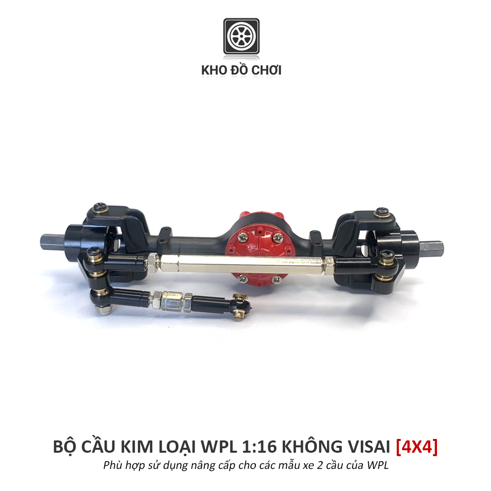 Bộ cầu kim loại không visai lắp xe WPL C24 tỉ lệ 1:16