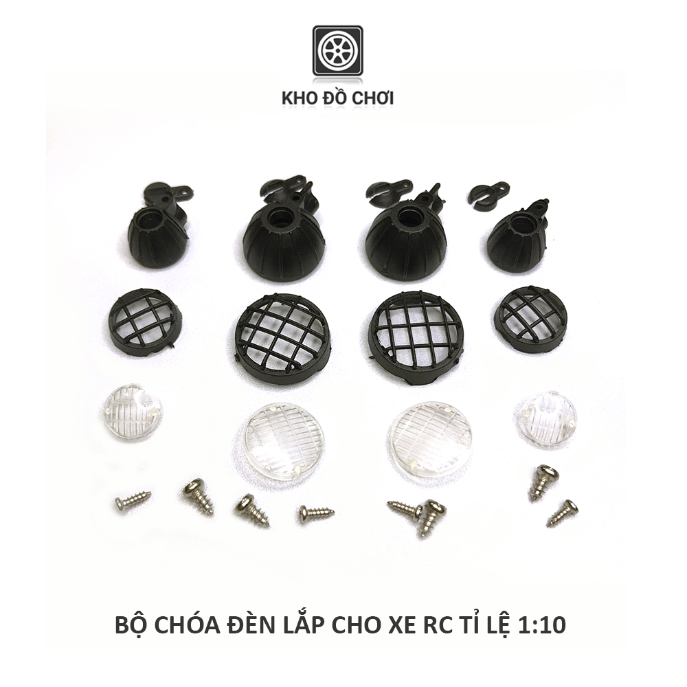 Chóa đèn lắp cho xe mô hình điều khiển D90, SCX10, TRX4 tỉ lệ 1:10