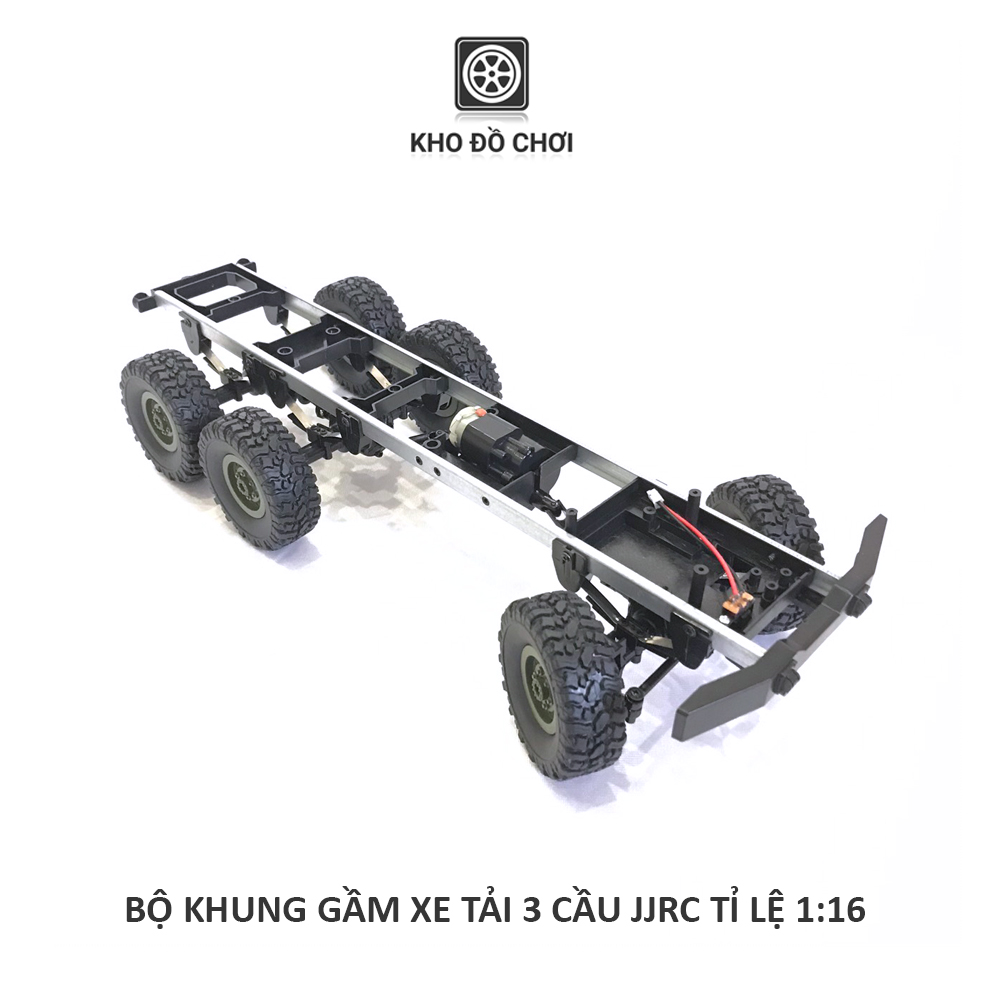 Bộ khung gầm xe tải 3 cầu JJRC 6x6 tỉ lệ 1:16