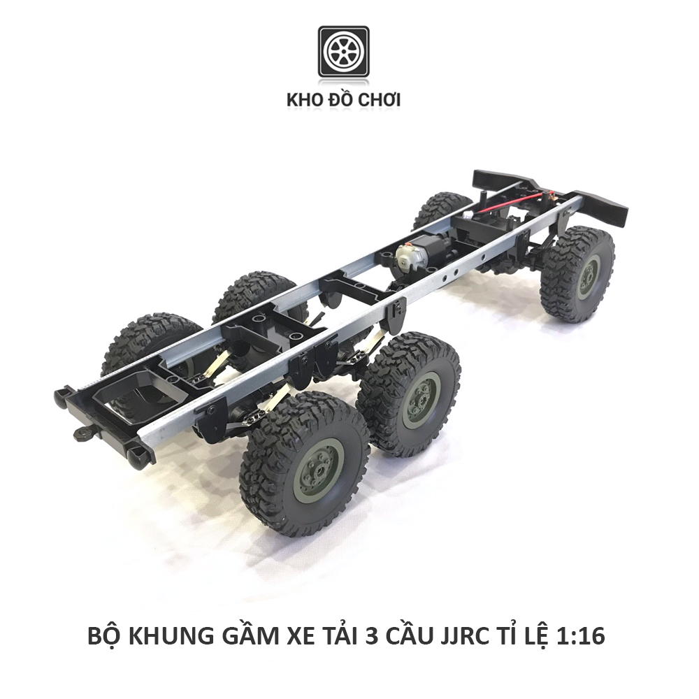 Bộ khung gầm xe tải 3 cầu JJRC 6x6 tỉ lệ 1:16