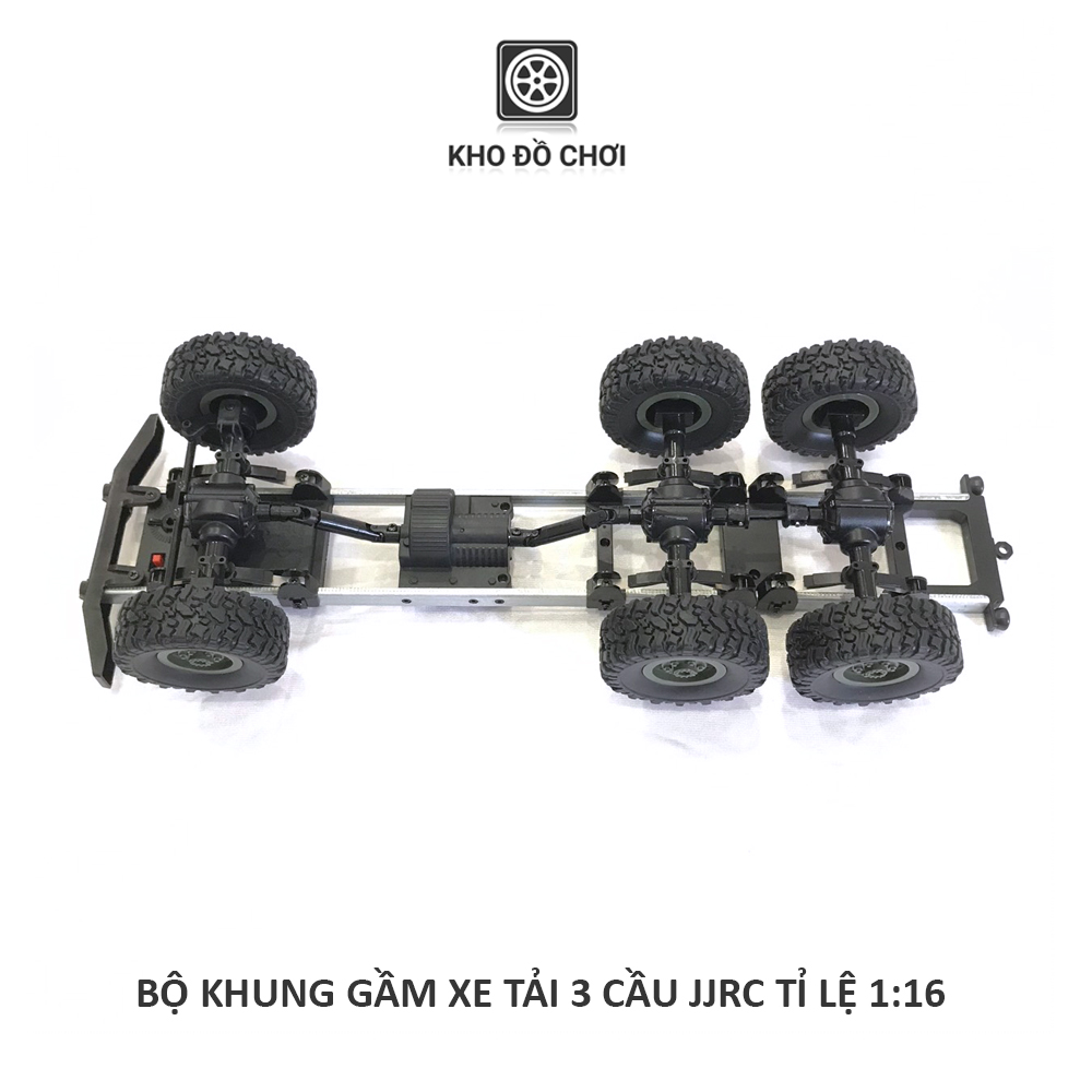 Bộ khung gầm xe tải 3 cầu JJRC 6x6 tỉ lệ 1:16