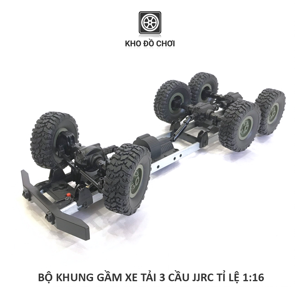 Bộ khung gầm xe tải 3 cầu JJRC 6x6 tỉ lệ 1:16