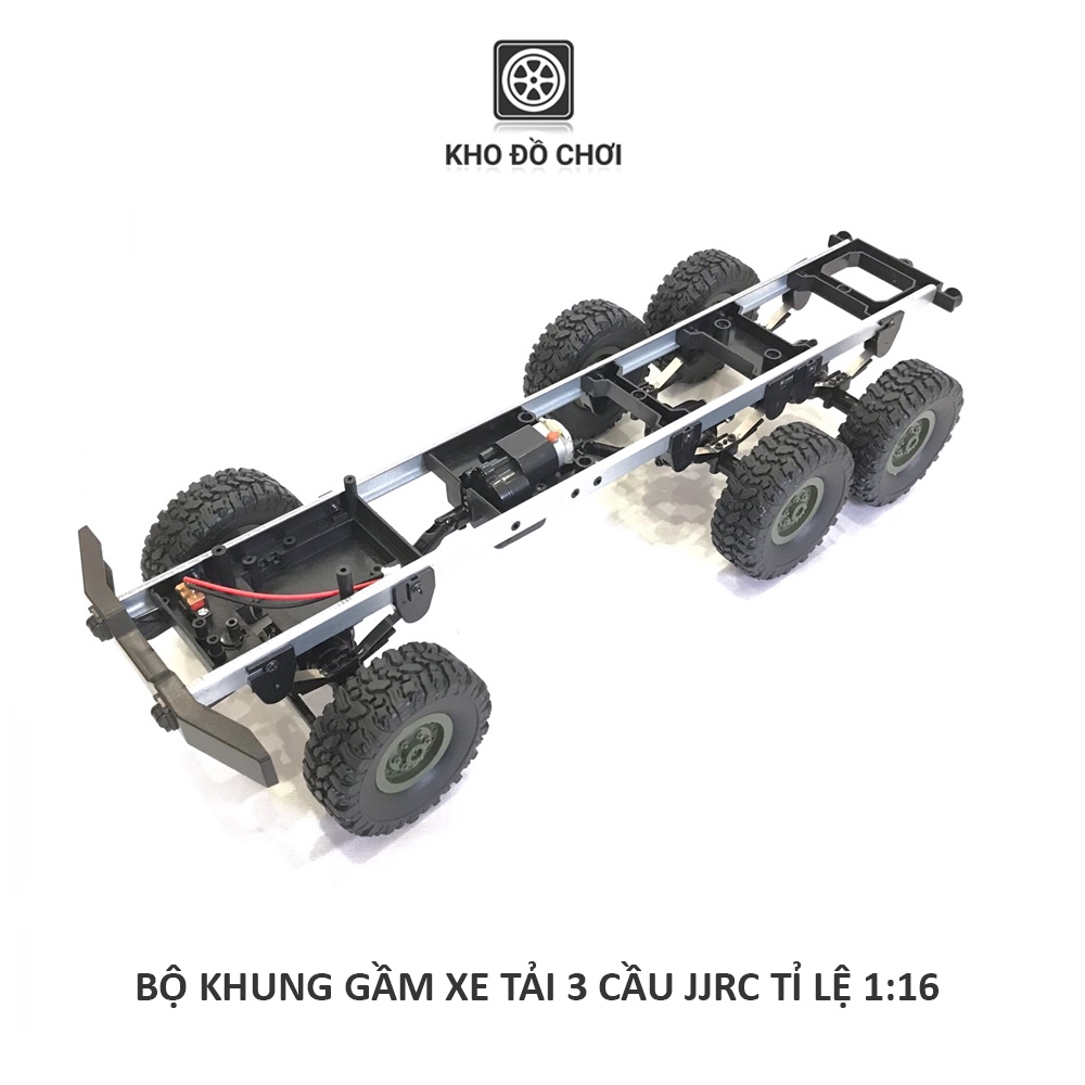 Bộ khung gầm xe tải 3 cầu JJRC 6x6 tỉ lệ 1:16