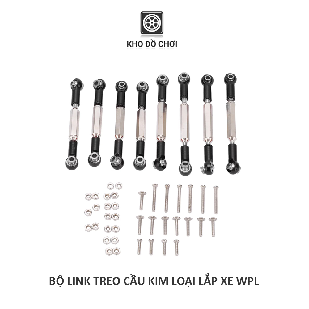 Bộ 8 thanh link treo cầu kim loại lắp cho xe WPL tỉ lệ 1:16