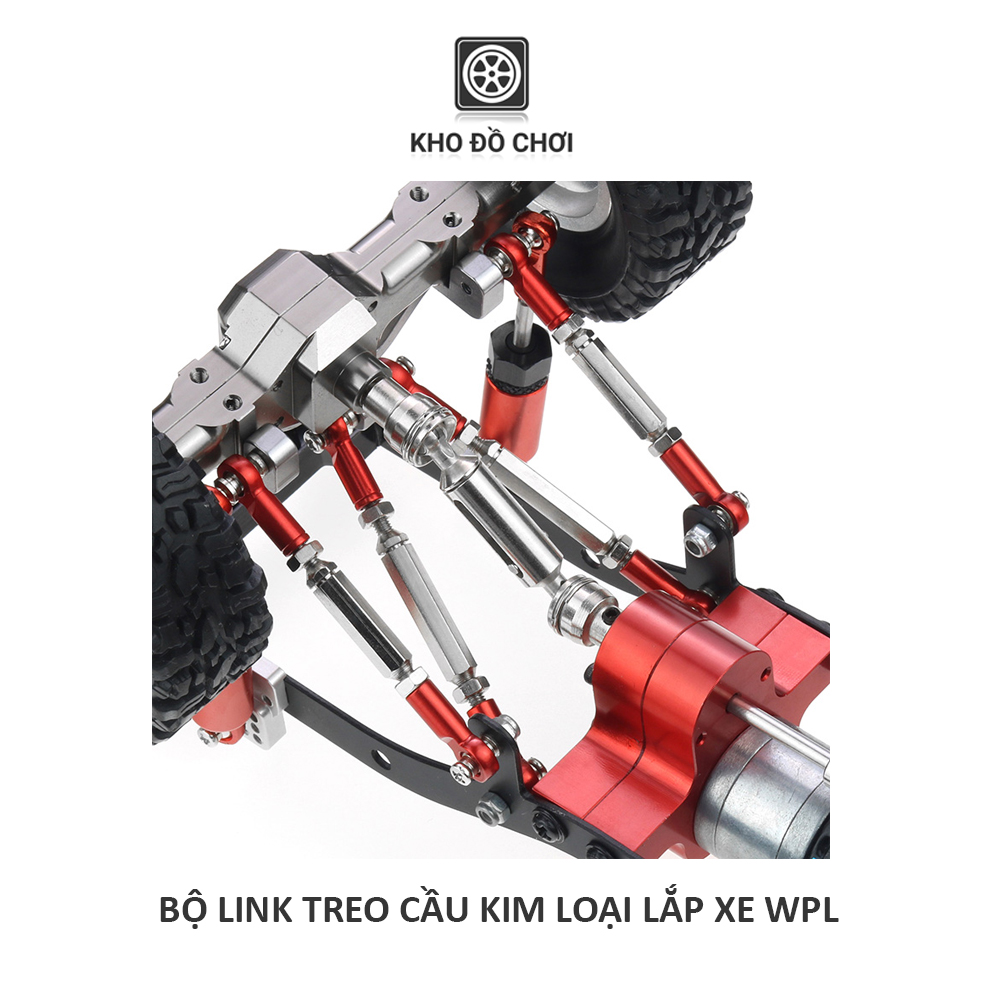 Bộ 8 thanh link treo cầu kim loại lắp cho xe WPL tỉ lệ 1:16
