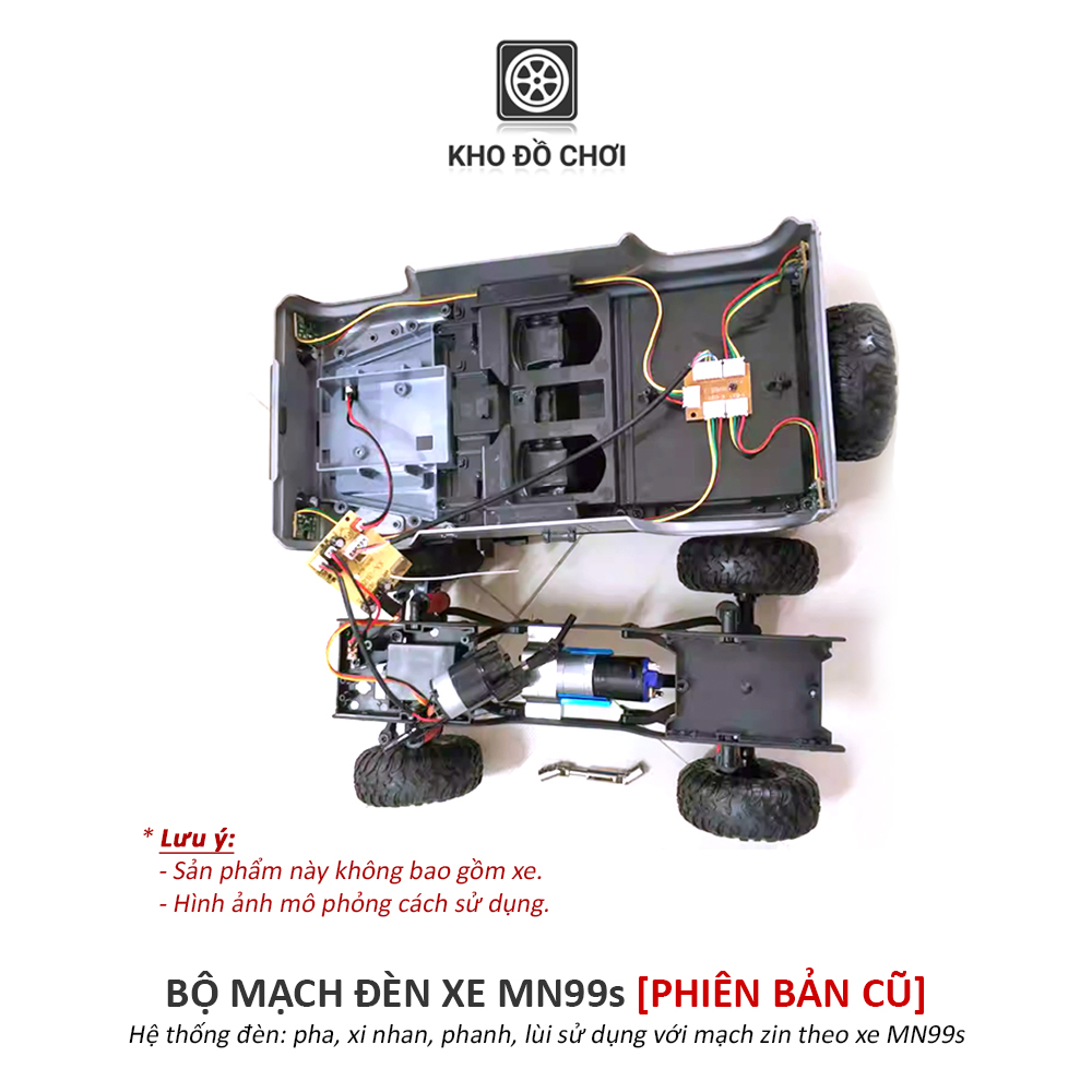 Mạch điều khiển đèn pha, xi nhan, phanh, lùi, hazard cho xe MN99s tỉ lệ 1:12