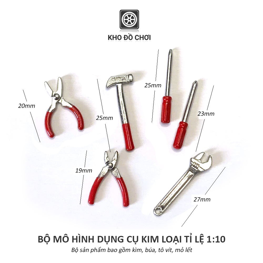Mô hình bộ dụng cụ sửa chữa kim loại tỉ lệ 1:10