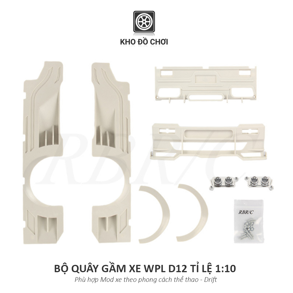Bộ quây gầm xe WPL D12 tỉ lệ 1:10 - phong cách xe thể thao, Drift