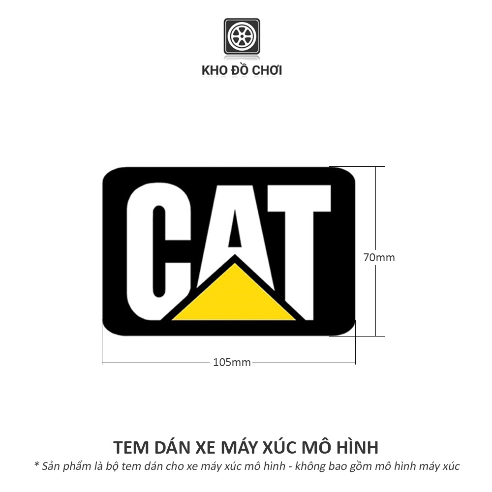 Bộ tem CAT dán mô hình máy xúc (Đồ chơi mô hình)