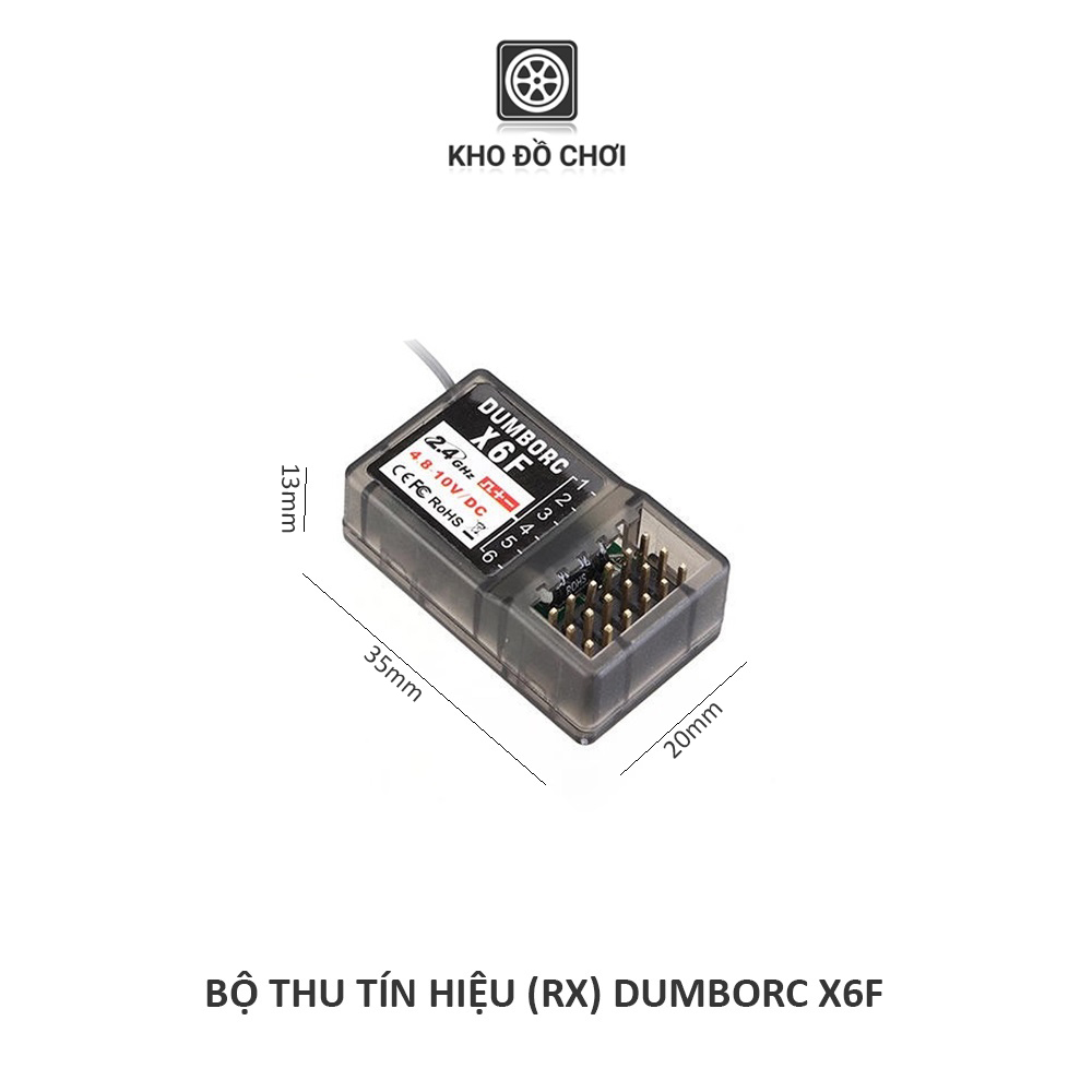 Bộ thu tín hiệu Rx DumboRC, RBR/C X6F, X6FG (6 kênh)
