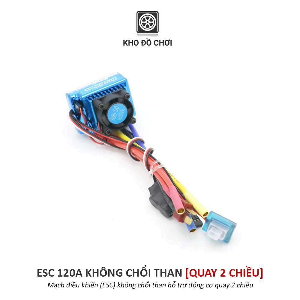 Mạch điều khiển ESC 120A không chổi than (Brushless) dùng cho xe, tàu RC 1/10, 1/12...