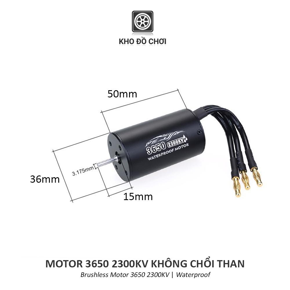 Mạch điều khiển ESC 60A và Motor 3650 2300KV không chổi than (Brushless) | Chống nước