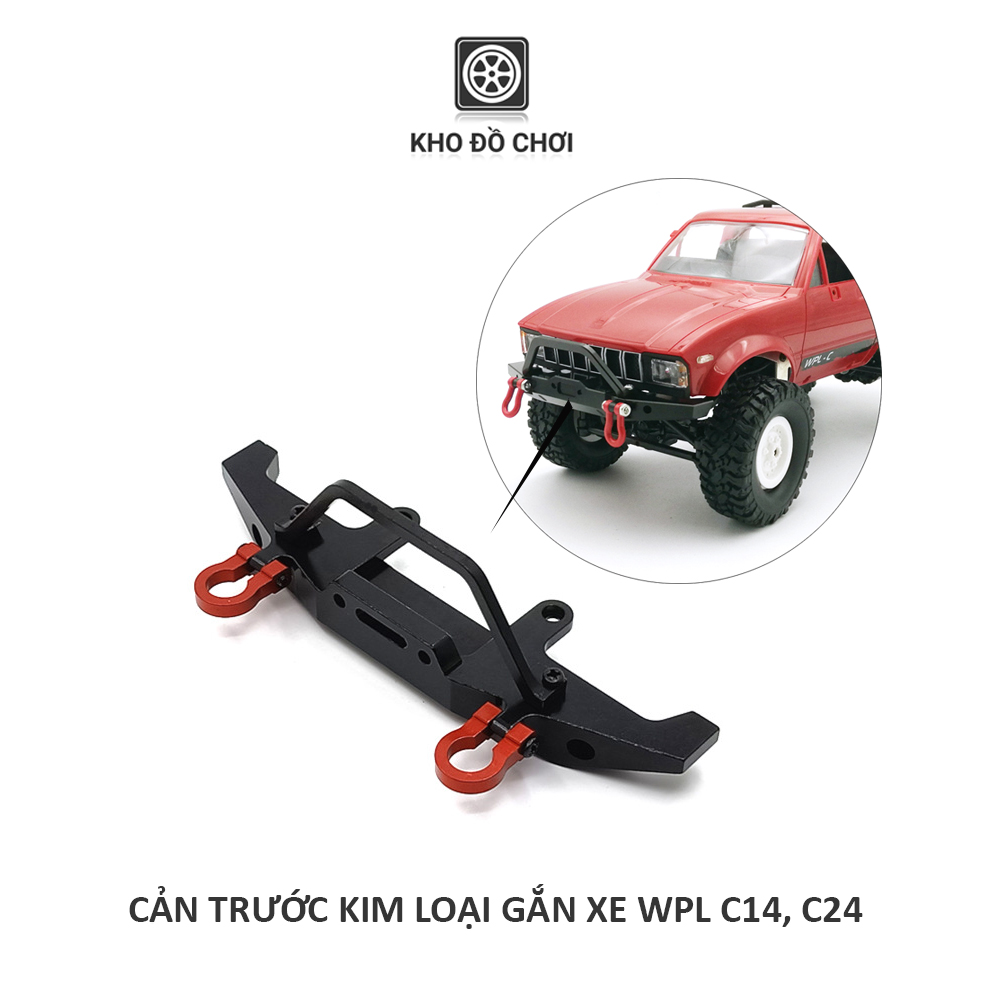 Cản trước kim loại gắn xe WPL C14, C24 tỉ lệ 1:16