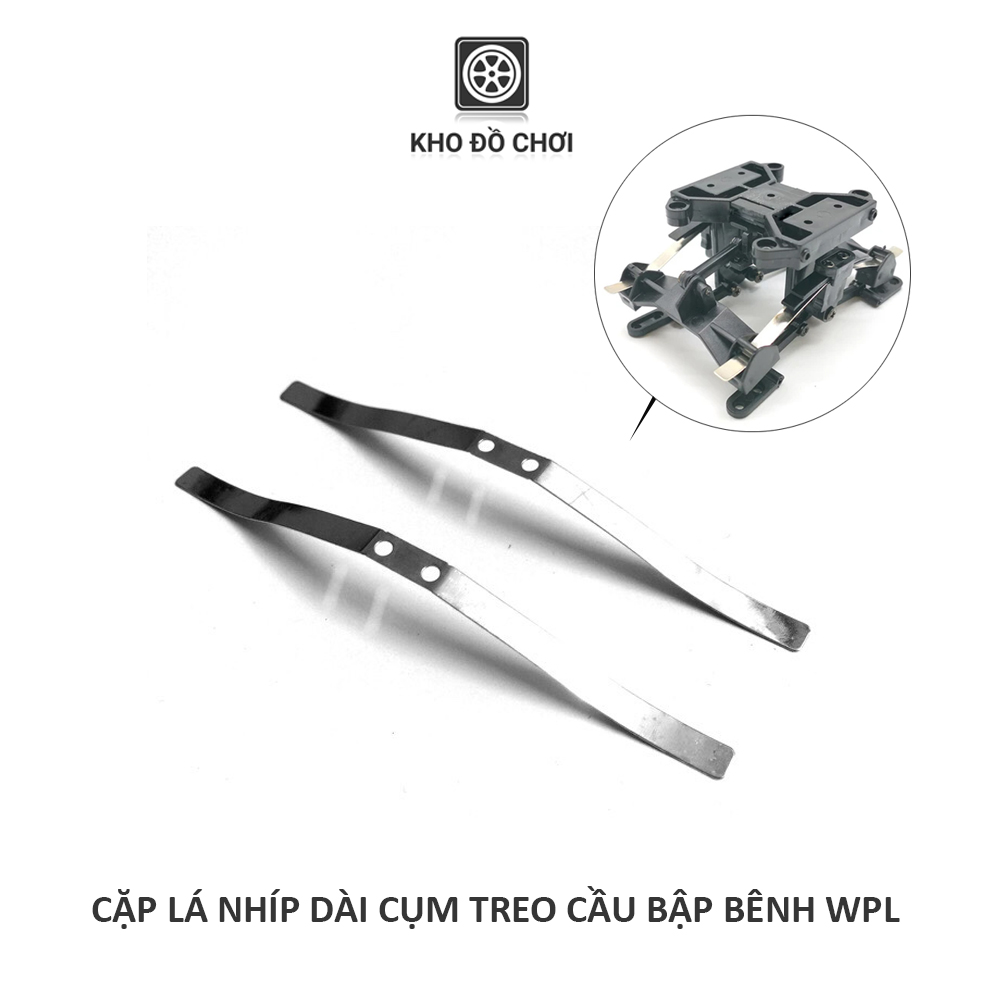 Cặp lá nhíp dài lắp cho cụm treo cầu bập bênh xe tải 6x6 WPL, JJRC tỉ lệ 1:16