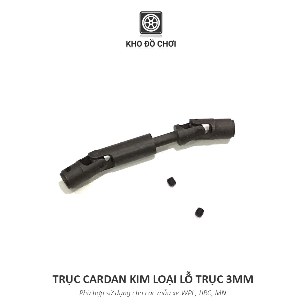 Trục cardan kim loại lắp cho xe WPL, JJRC, MN tỉ lệ 1:16, 1:12 (Màu đen)
