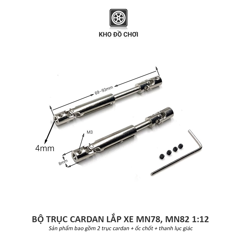 Trục cardan kim loại nâng cấp xe MN78, MN82 tỉ lệ 1:12