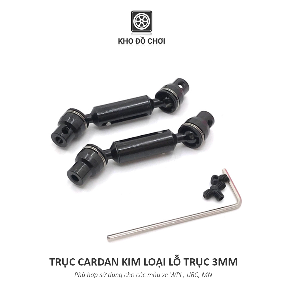 Trục cardan kim loại lắp cho xe RC WPL, JJRC, MN tỉ lệ 1:16, 1:12, 1:10 (Đen)