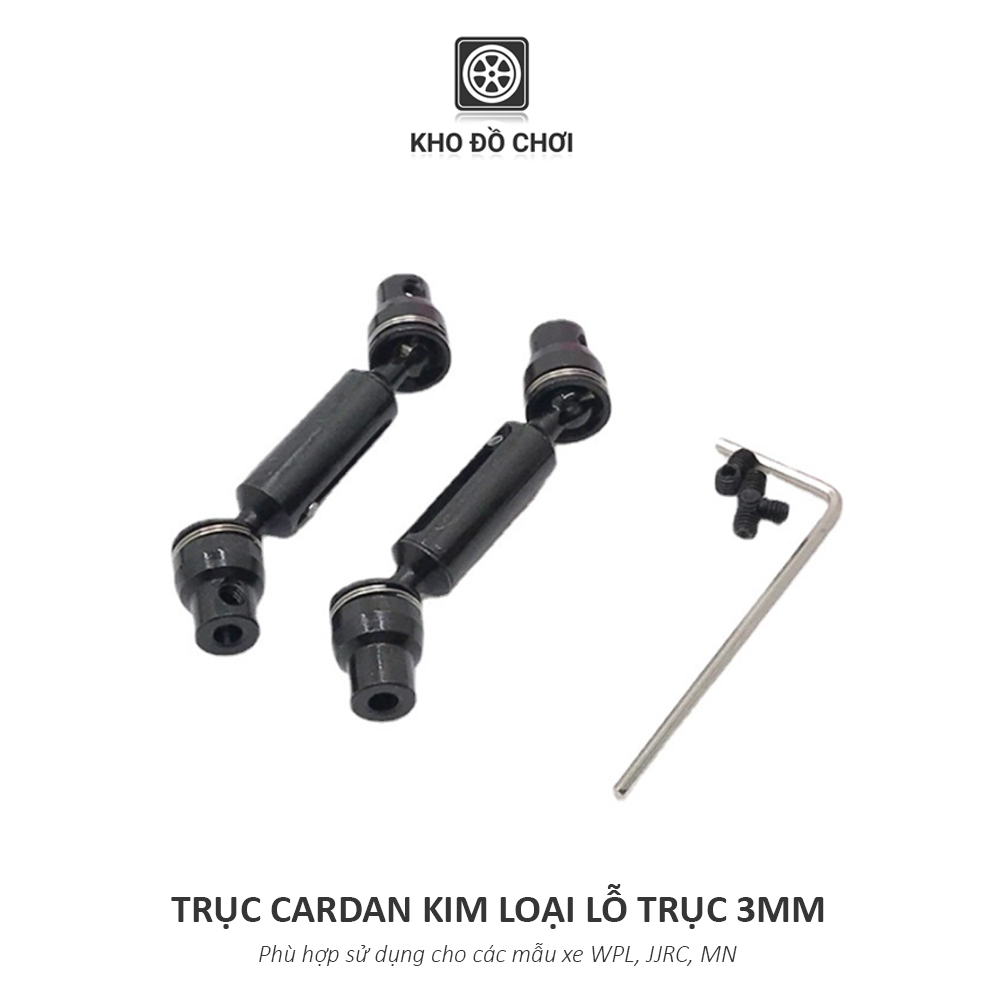 Trục cardan kim loại lắp cho xe RC WPL, JJRC, MN tỉ lệ 1:16, 1:12, 1:10 (Đen)