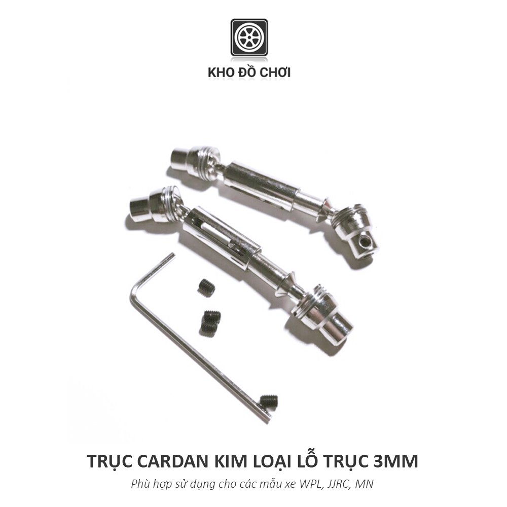 Trục cardan kim loại lắp cho xe RC WPL, JJRC, MN tỉ lệ 1:16, 1:12 (Màu bạc)