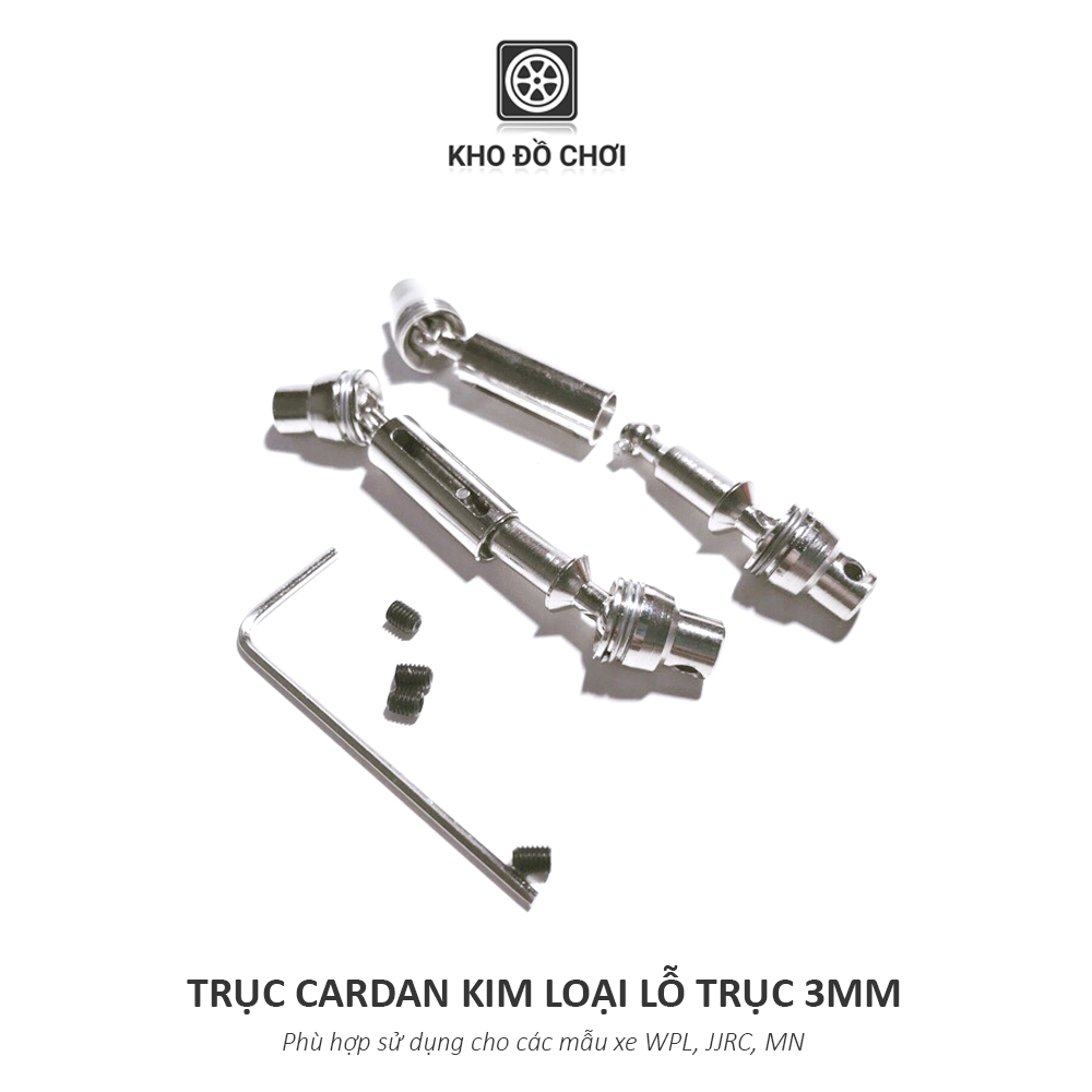 Trục cardan kim loại lắp cho xe RC WPL, JJRC, MN tỉ lệ 1:16, 1:12 (Màu bạc)
