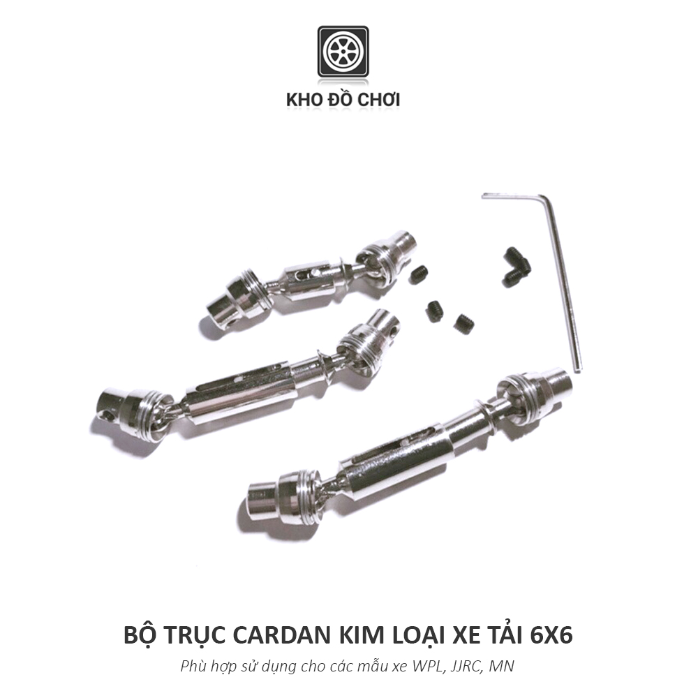 Trục cardan kim loại lắp cho xe RC WPL, JJRC, MN tỉ lệ 1:16, 1:12 (Màu bạc)