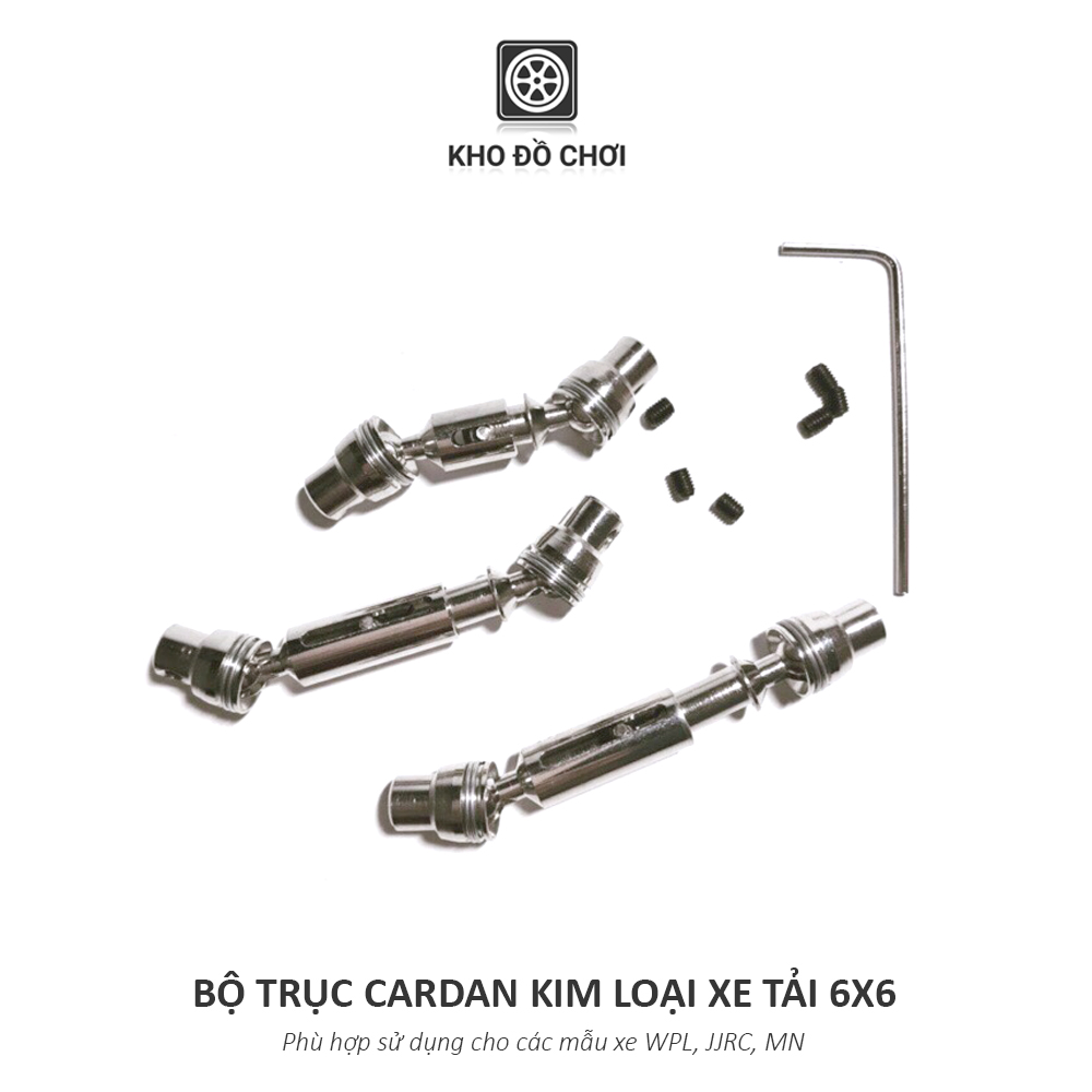 Trục cardan kim loại lắp cho xe RC WPL, JJRC, MN tỉ lệ 1:16, 1:12 (Màu bạc)