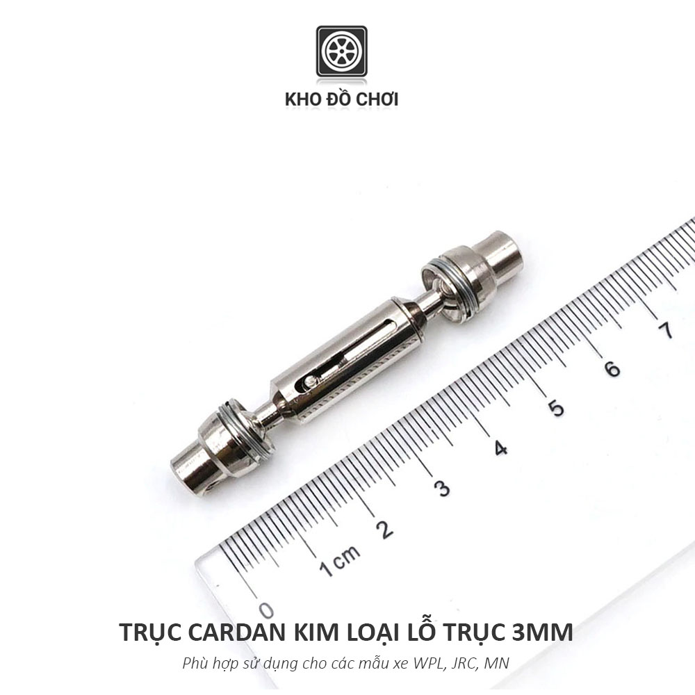 Trục cardan kim loại lắp cho xe RC WPL, JJRC, MN tỉ lệ 1:16, 1:12 (Màu bạc)