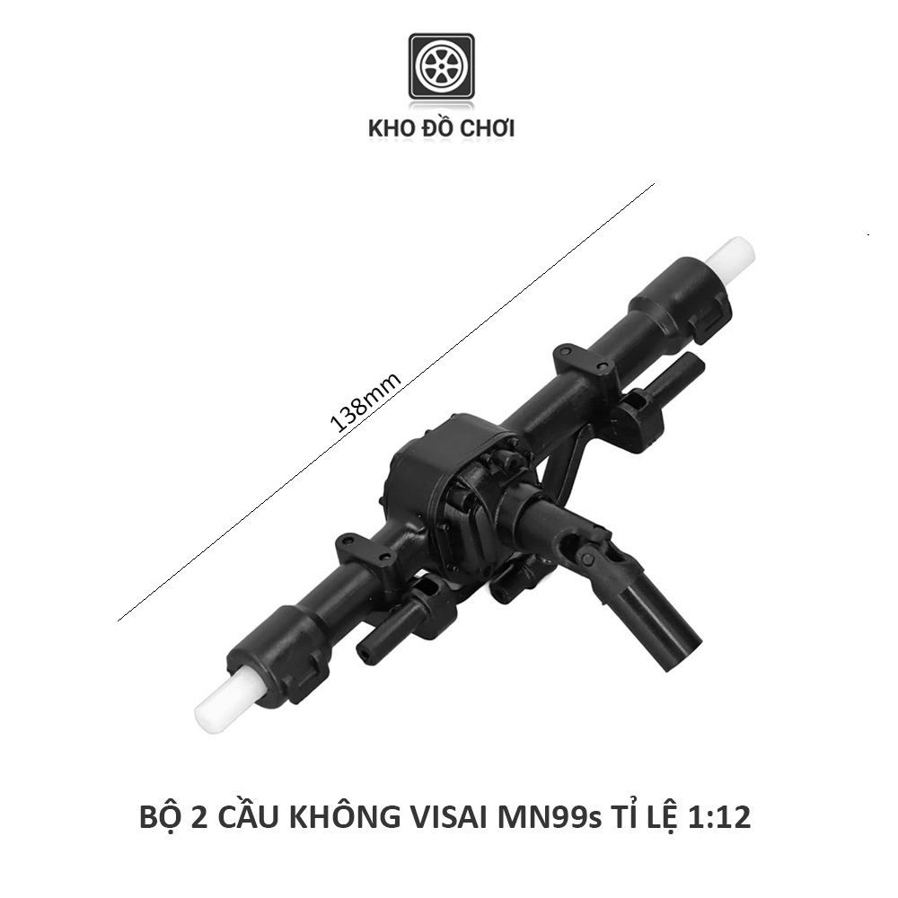 Bộ 2 cầu không visai MN99s tỉ lệ 1:12 (Kèm cùm treo cầu)