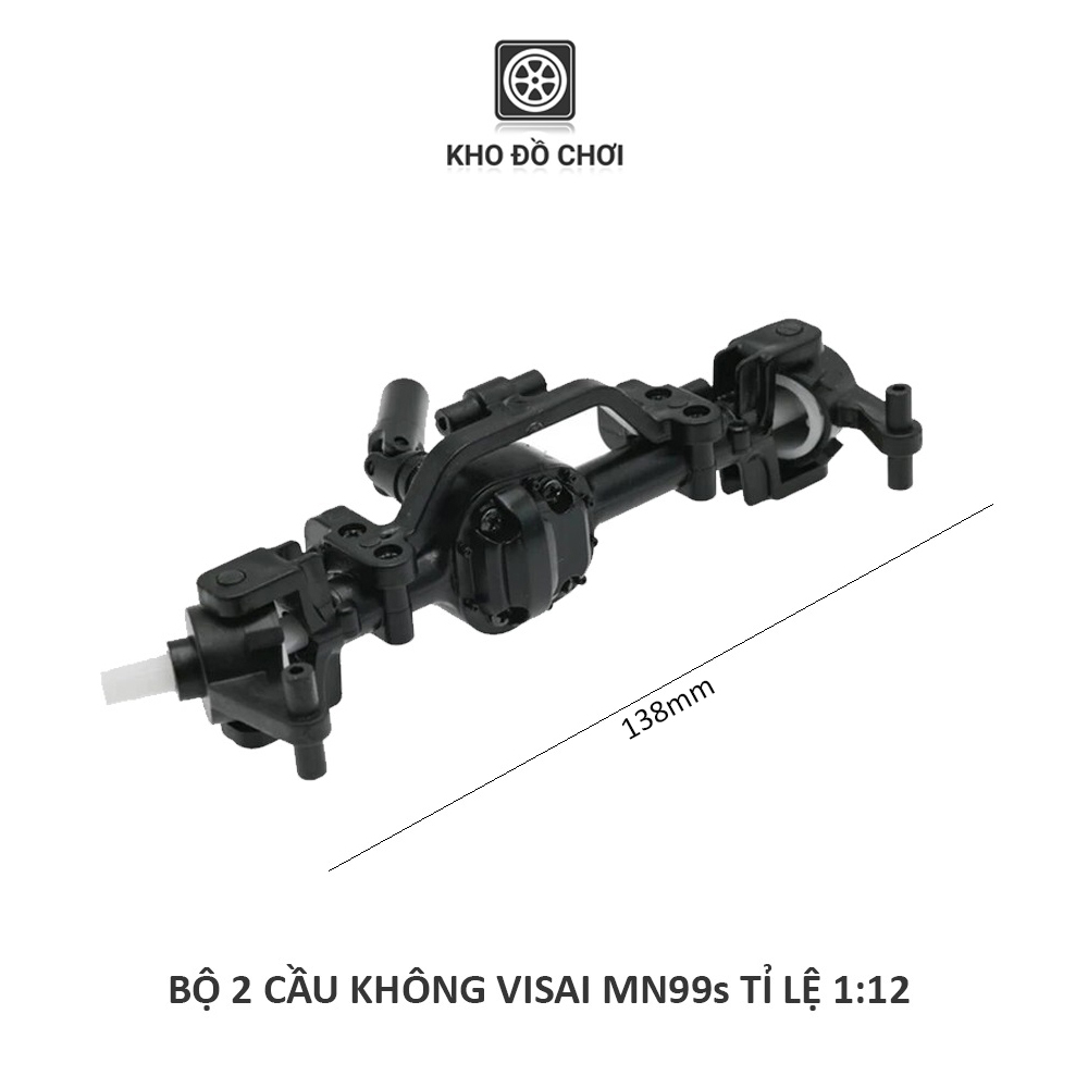 Bộ 2 cầu không visai MN99s tỉ lệ 1:12 (Kèm cùm treo cầu)