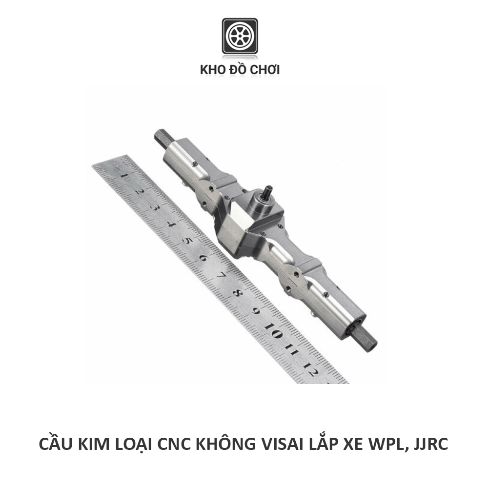 Cầu kim loại CNC không visai lắp cho xe WPL, JJRC tỉ lệ 1:16