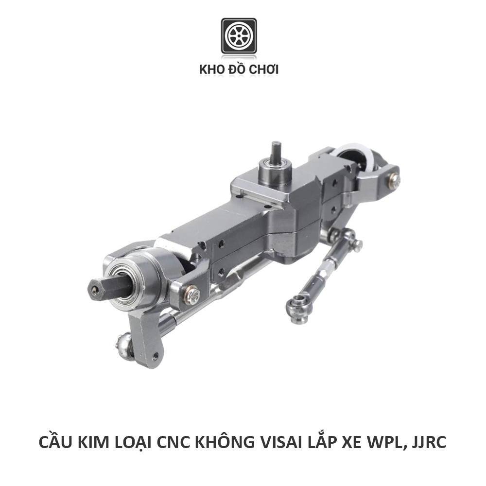 Cầu kim loại CNC không visai lắp cho xe WPL, JJRC tỉ lệ 1:16