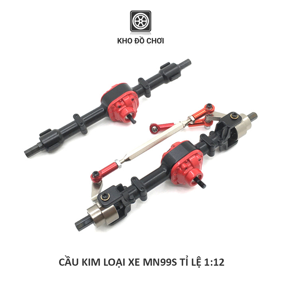 Bộ 2 cầu Full kim loại lắp cho xe MN99s, D90, D91 tỉ lệ 1:12 (Có visai & không visai)