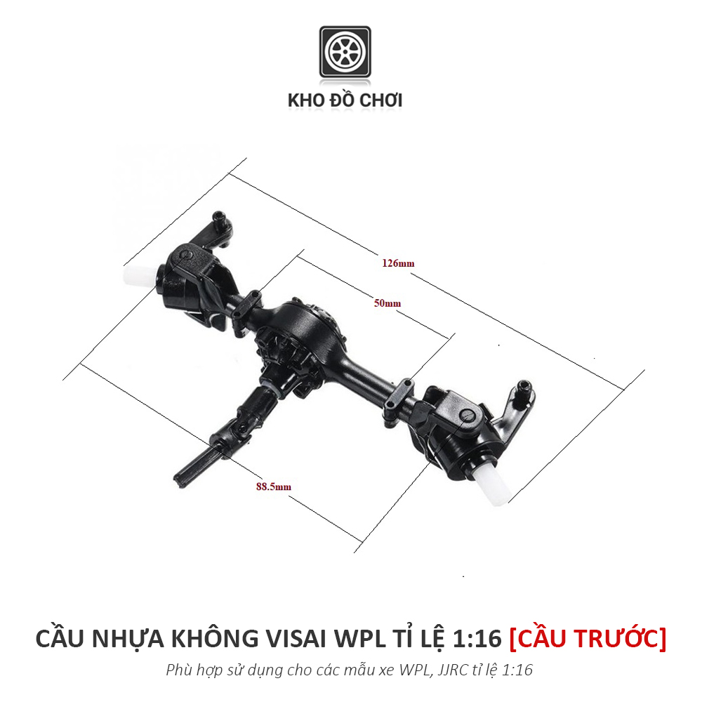 Cầu nhựa không visai WPL tỉ lệ 1:16 (13CM)