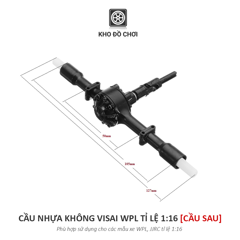 Cầu nhựa không visai WPL tỉ lệ 1:16 (13CM)