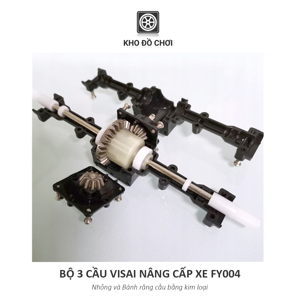 Bộ 3 cầu visai nâng cấp cho xe FY004 (Nhông + Bánh răng kim loại)