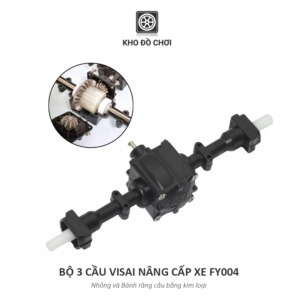 Bộ 3 cầu visai nâng cấp cho xe FY004 (Nhông + Bánh răng kim loại)