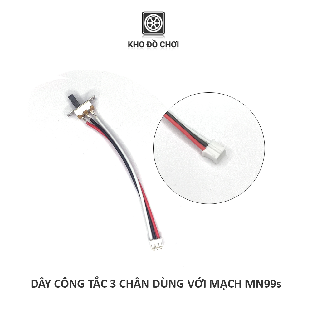 Công tắc 3 chân, dây nguồn, đèn Led dùng cho mạch MN99s, MN78, MN82