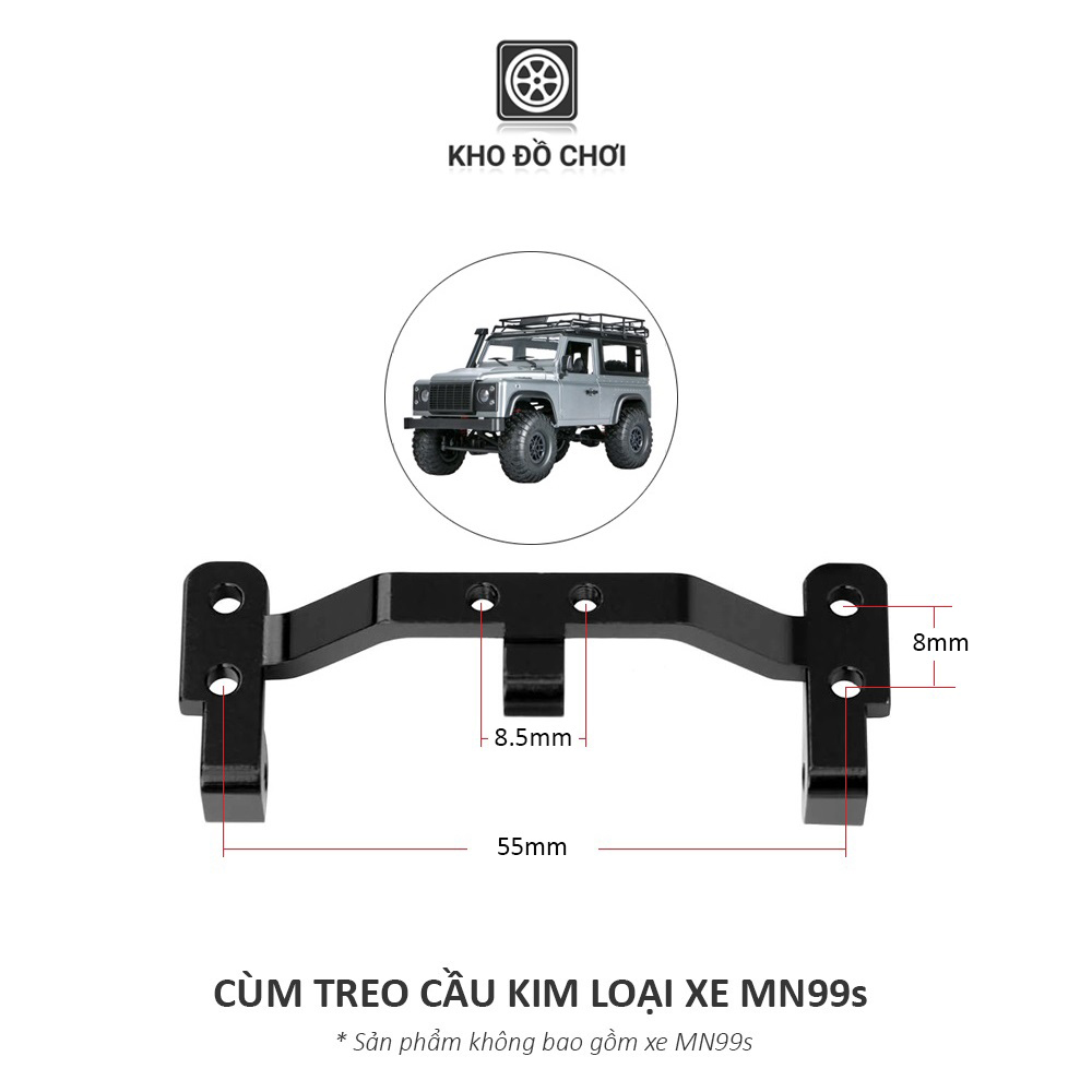 Cùm treo cầu kim loại lắp cho xe WPL, MN tỉ lệ 1:16, 1:12
